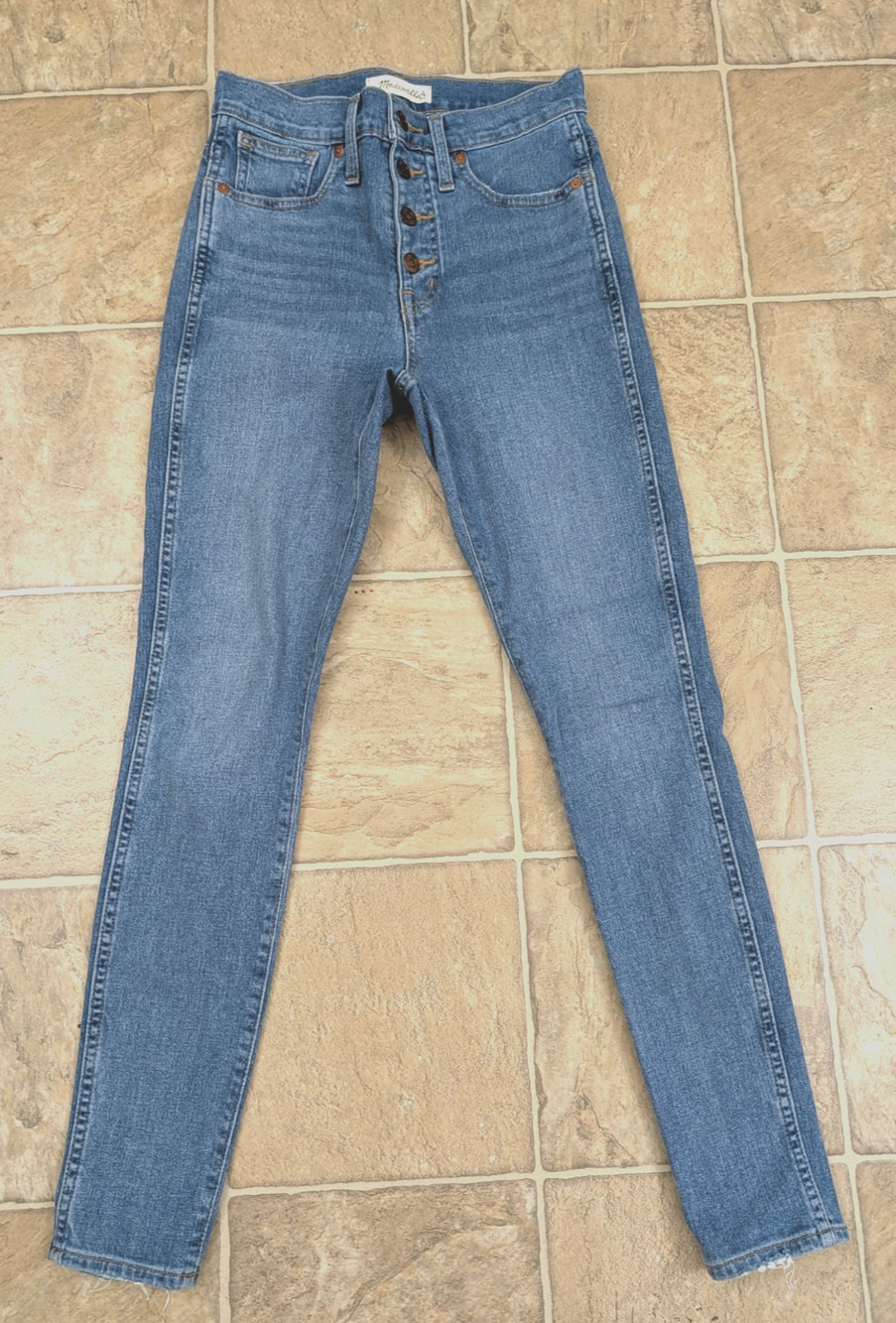 High-Rise Button-Fly Skinny Jeans